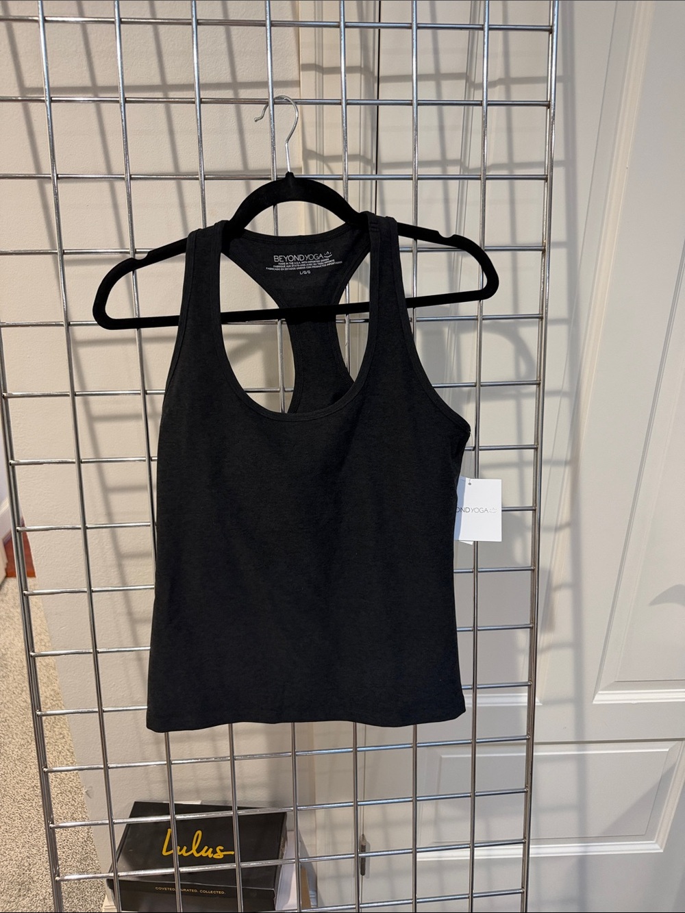 Beyond Yoga Black Racerback Scoop Tank